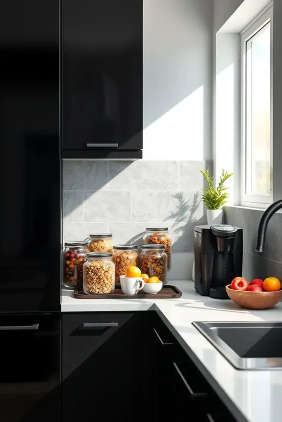 stylish organized snack station