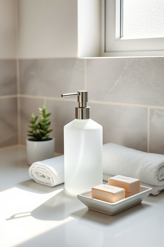 stylish organized soap dispenser