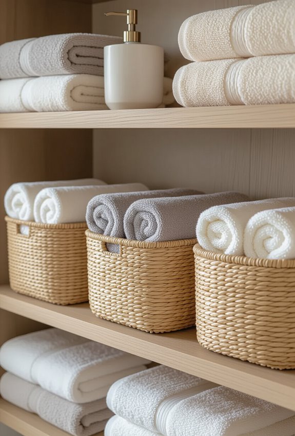 stylish organized towel display