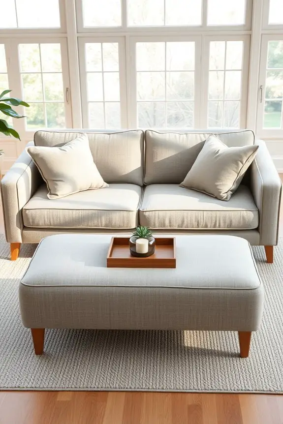 stylish ottoman and sofa pairings
