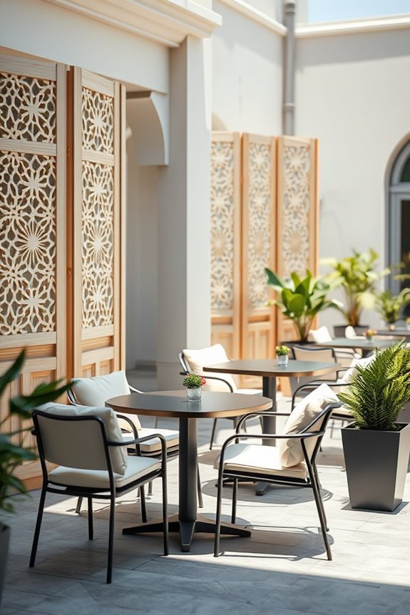stylish outdoor caf dividers