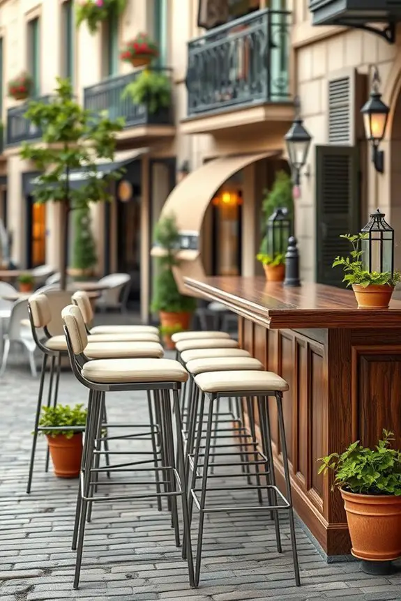 stylish outdoor caf seating