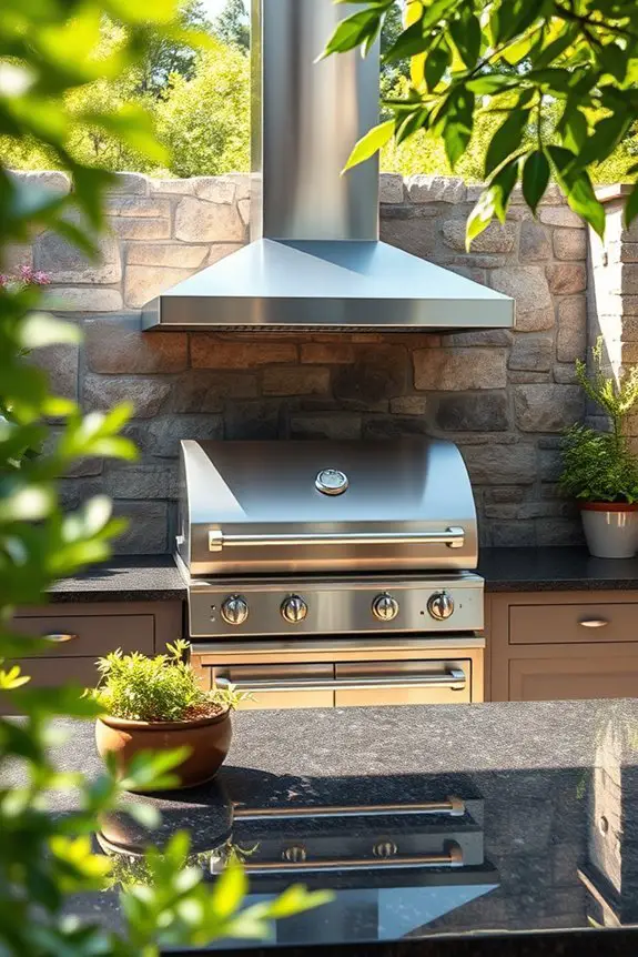 stylish outdoor cooking hub
