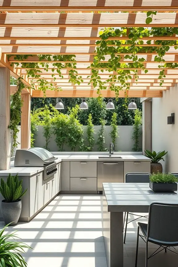 stylish outdoor cooking space