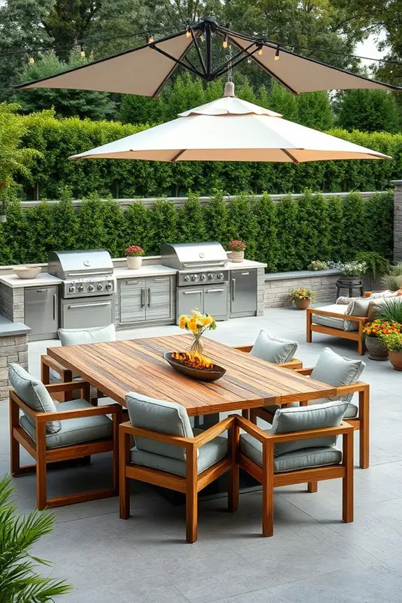 stylish outdoor cooking space