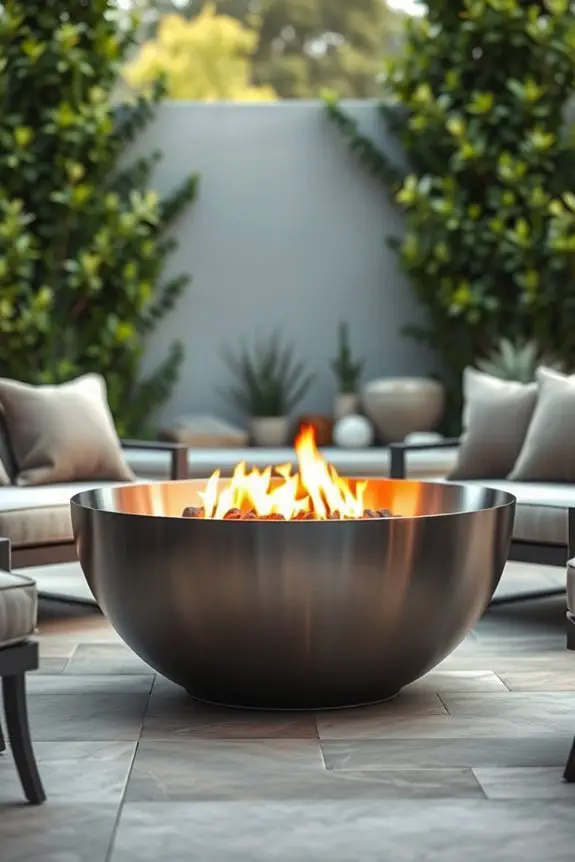 stylish outdoor fire bowls