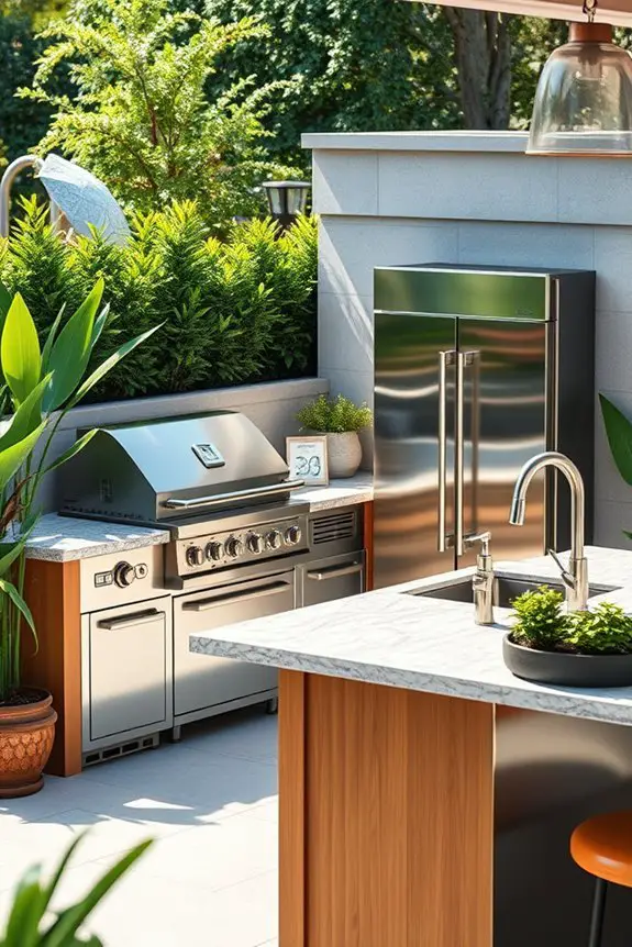 stylish outdoor kitchen appliances