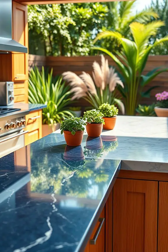 stylish outdoor kitchen countertops