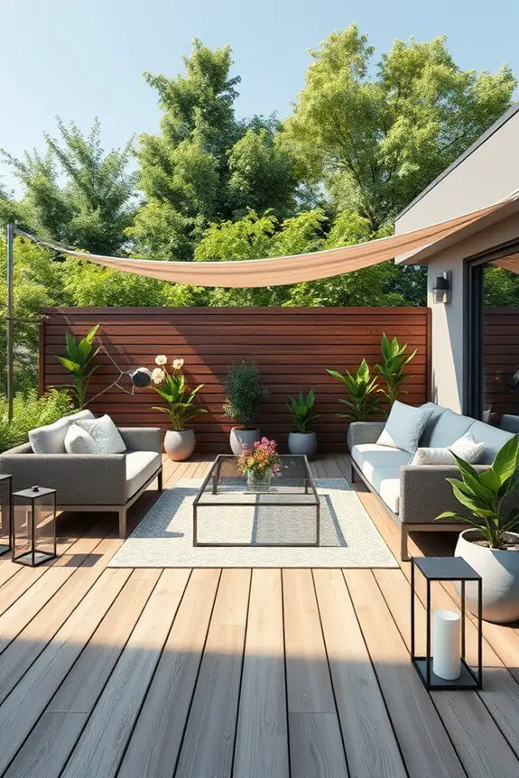 stylish outdoor patio retreat