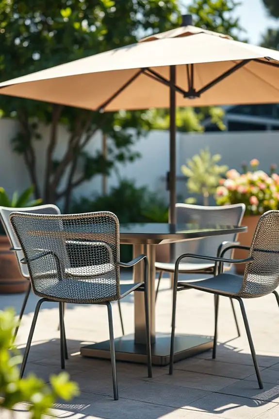 stylish outdoor relaxation setup