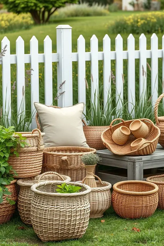 stylish outdoor storage baskets