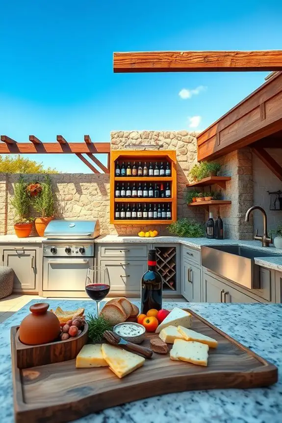 stylish outdoor wine storage