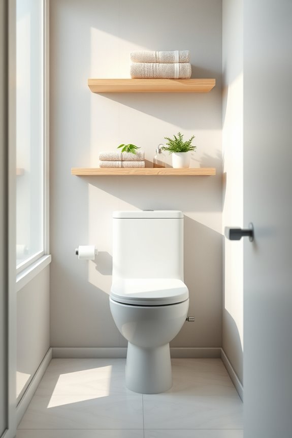 stylish over the toilet storage
