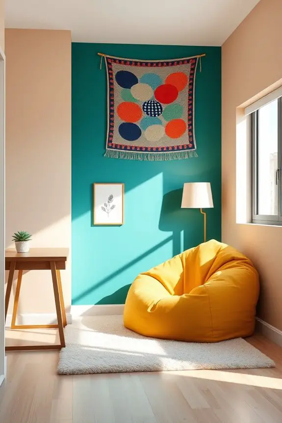 stylish painted accent wall