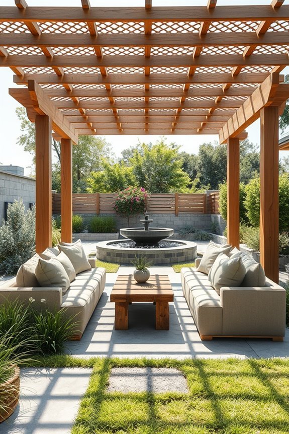 stylish pergola for relaxation
