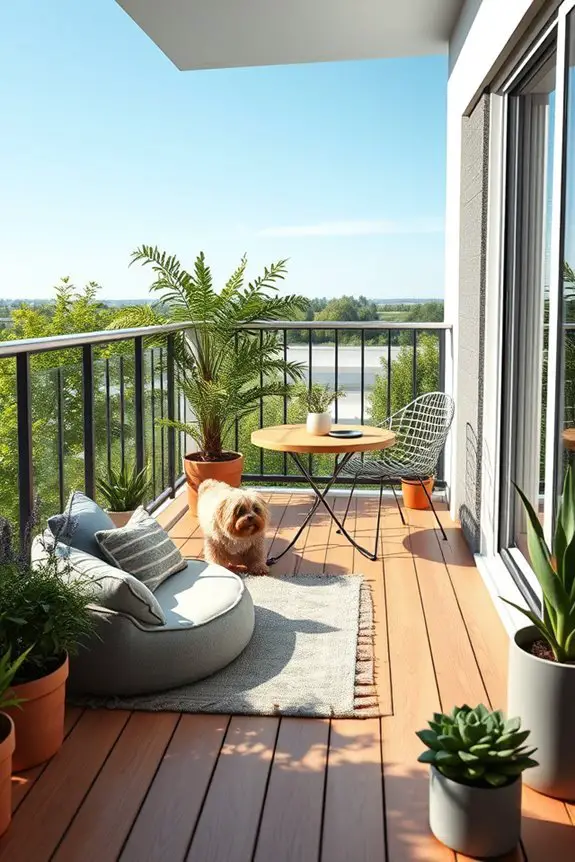 stylish pet friendly balcony design