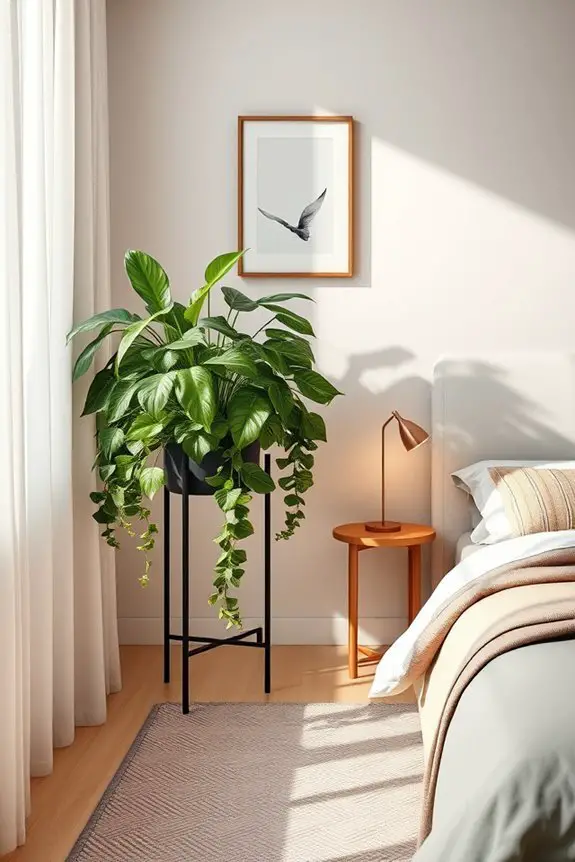 stylish plant stand decor
