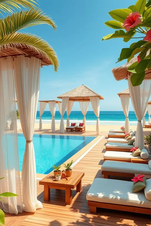 stylish poolside cabana retreats
