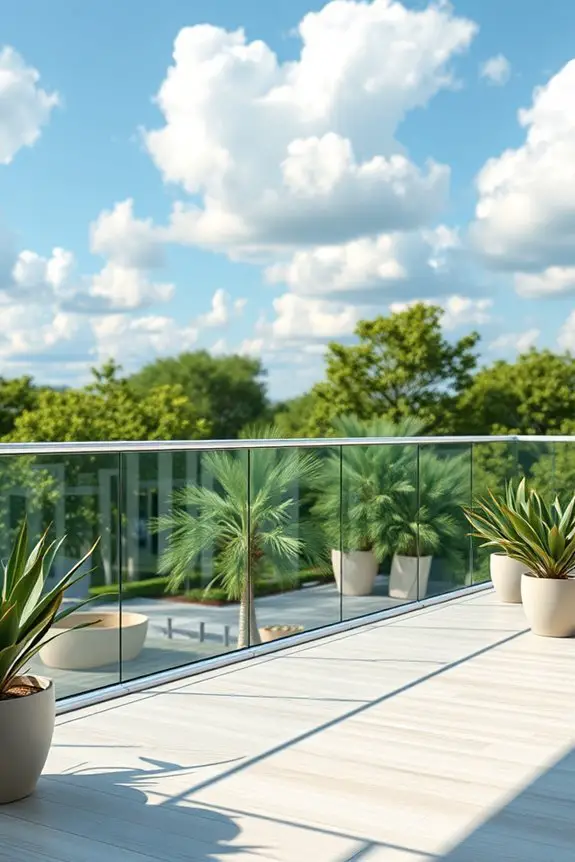 stylish practical glass panels