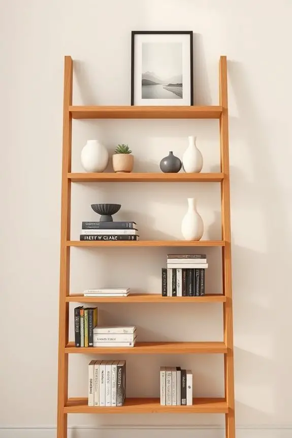 stylish practical ladder shelves