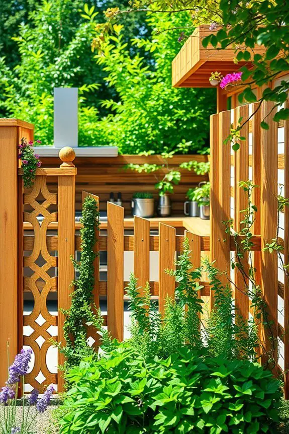 stylish privacy garden fencing