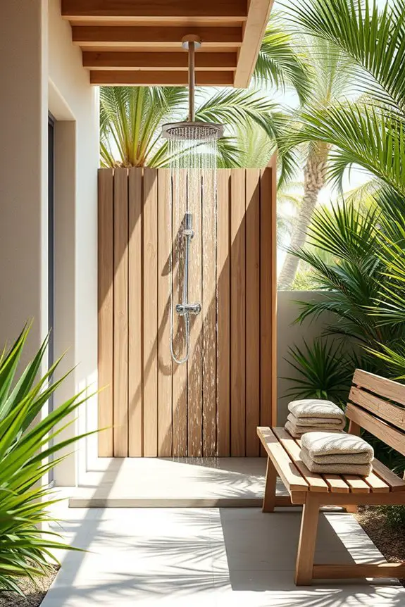 stylish private outdoor showers