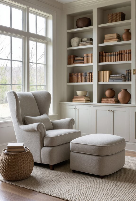 stylish reading chair set