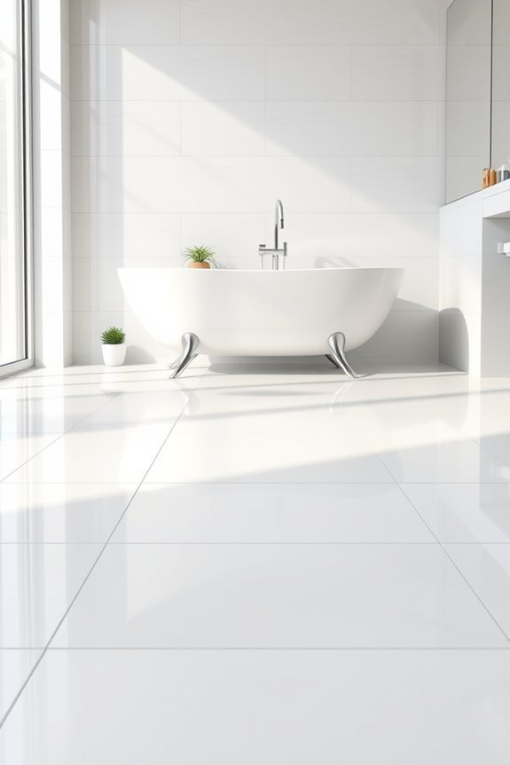 stylish reflective bathroom tiles