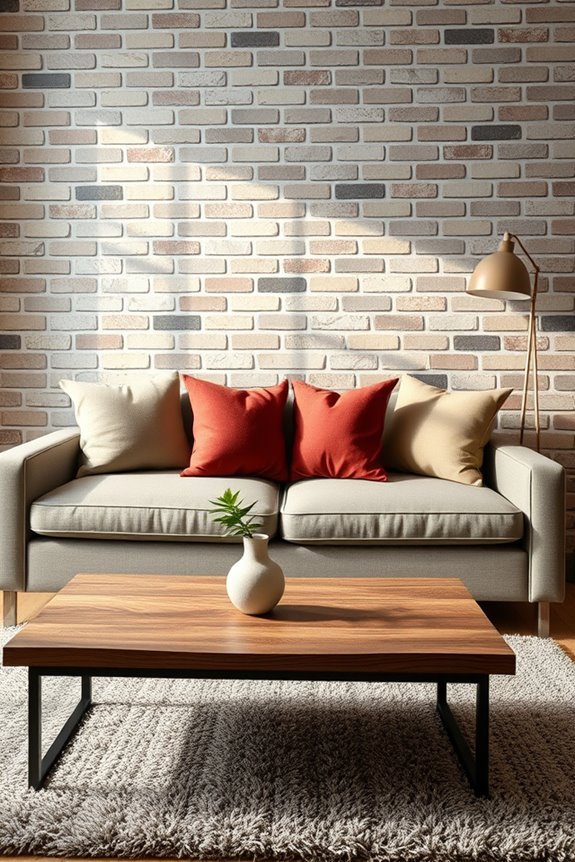 stylish removable brick wallpaper