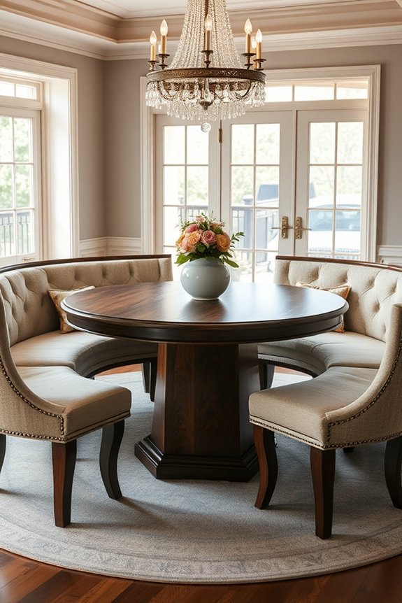 stylish round table dining