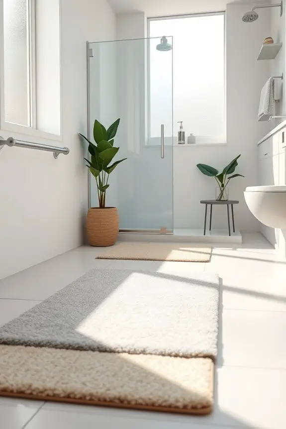 stylish safe bathroom rugs
