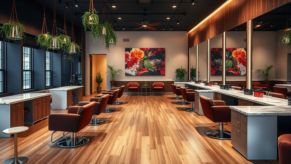 stylish salon interior designs