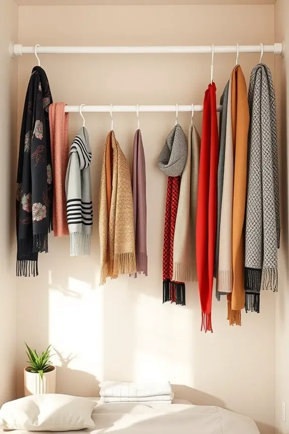 stylish scarf storage solution