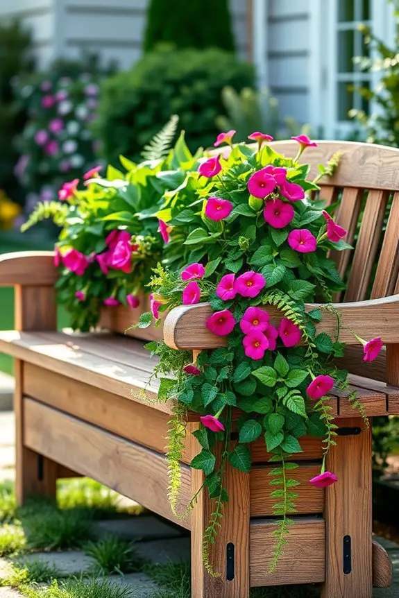 stylish seating with greenery