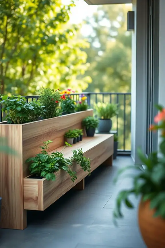 stylish seating with greenery