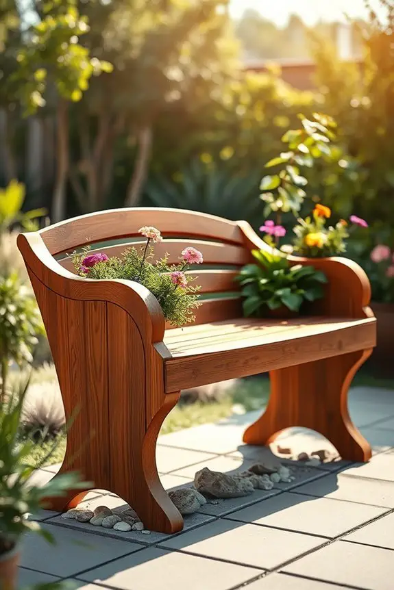 stylish seating with greenery
