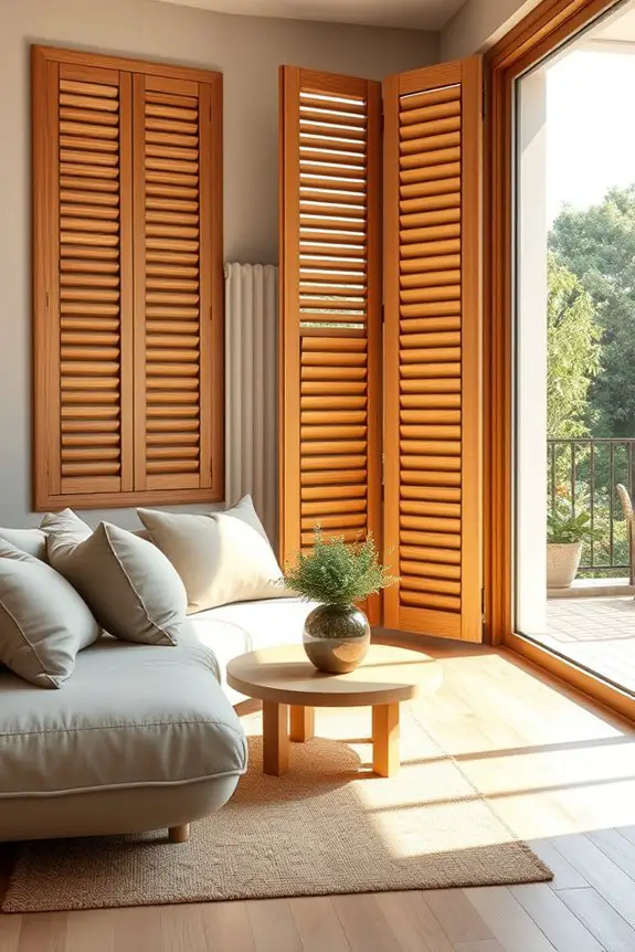 stylish shutters enhance ambiance