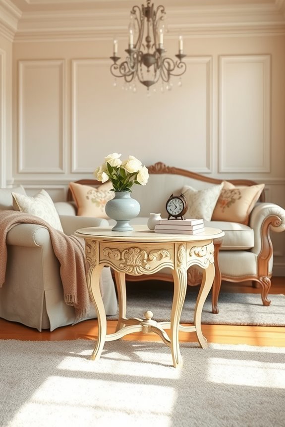 stylish side tables enhance decor