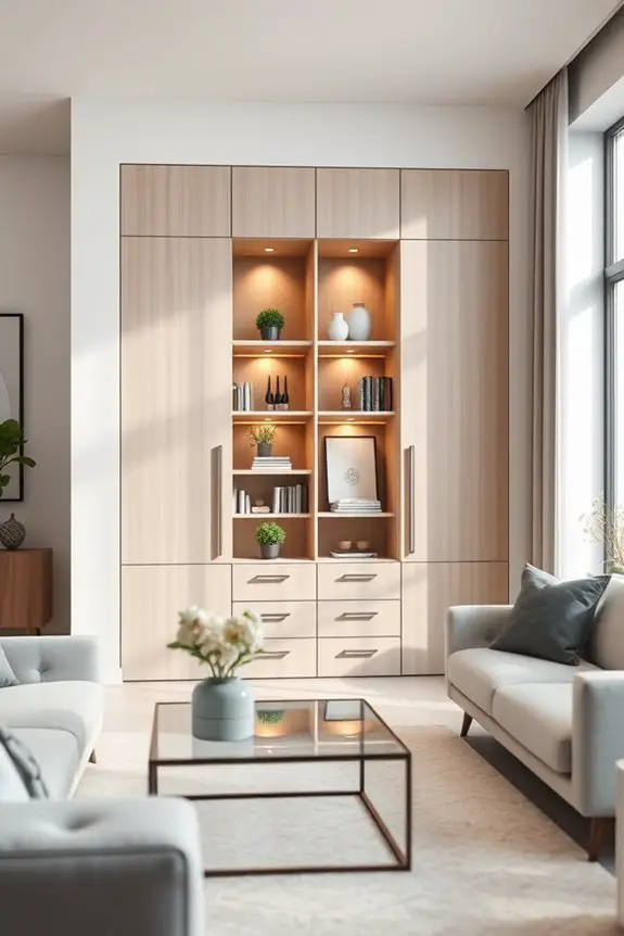 stylish soft close built ins