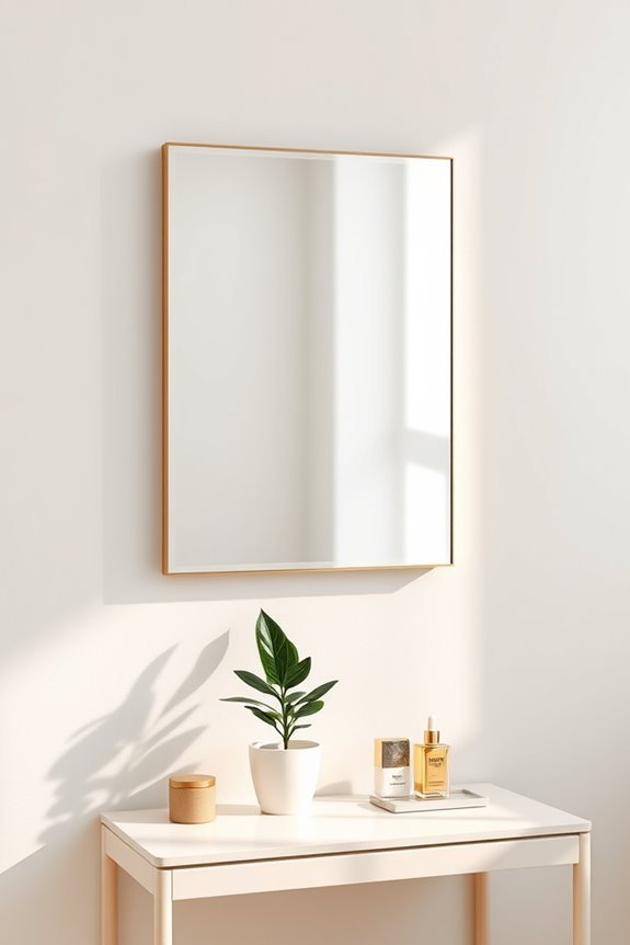 stylish space enhancing floating mirrors