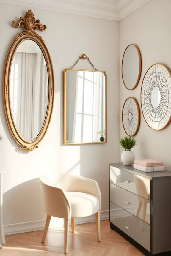 stylish space enhancing mirrors