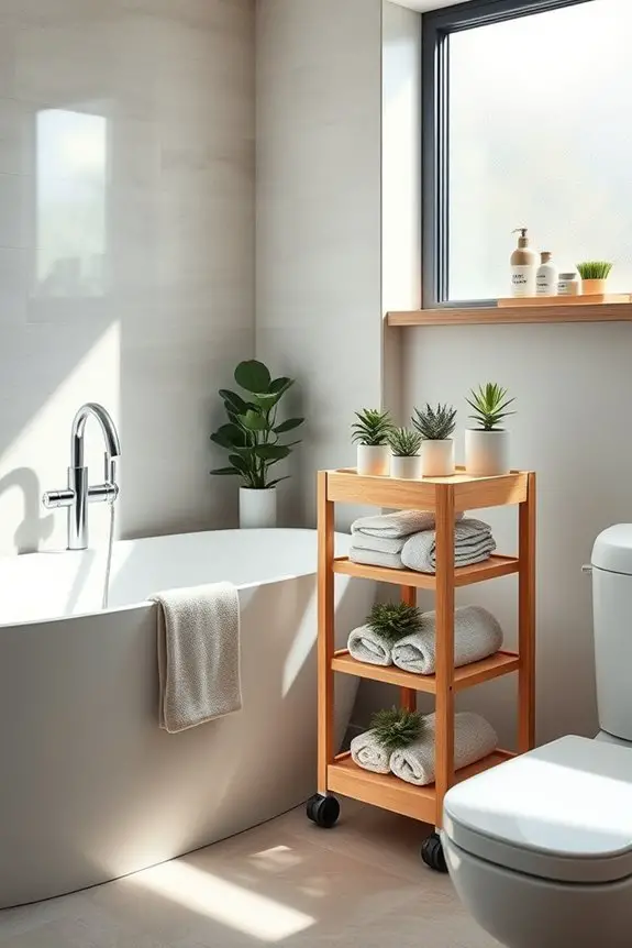 stylish space saving bathroom carts