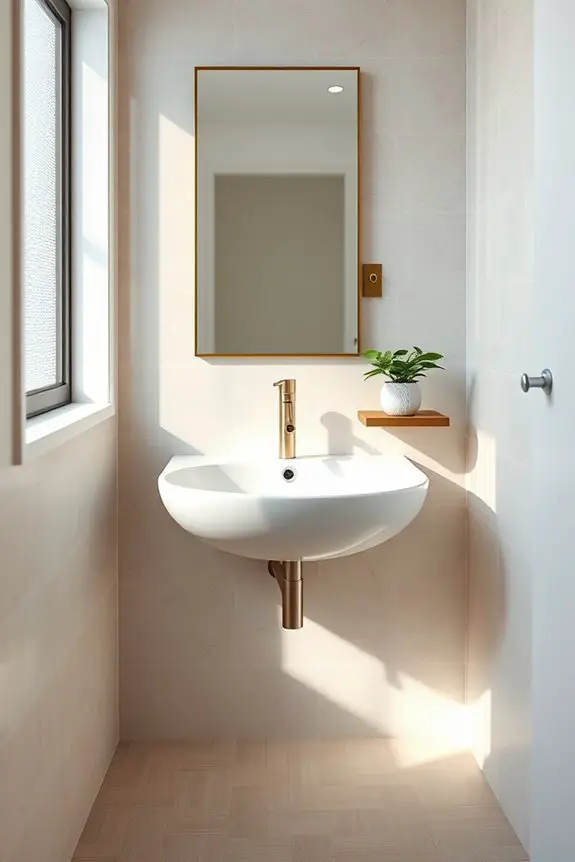stylish space saving bathroom sinks