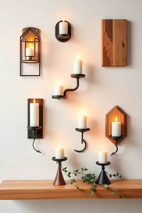 stylish space saving candle holders