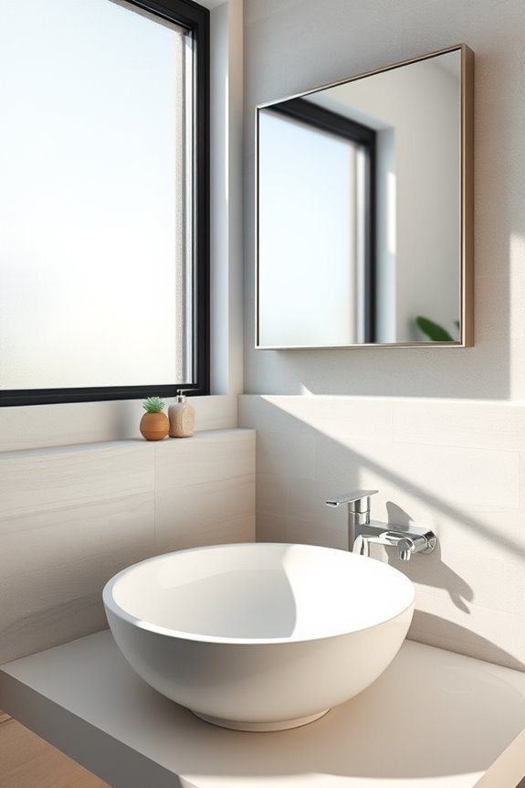 stylish space saving faucet installation