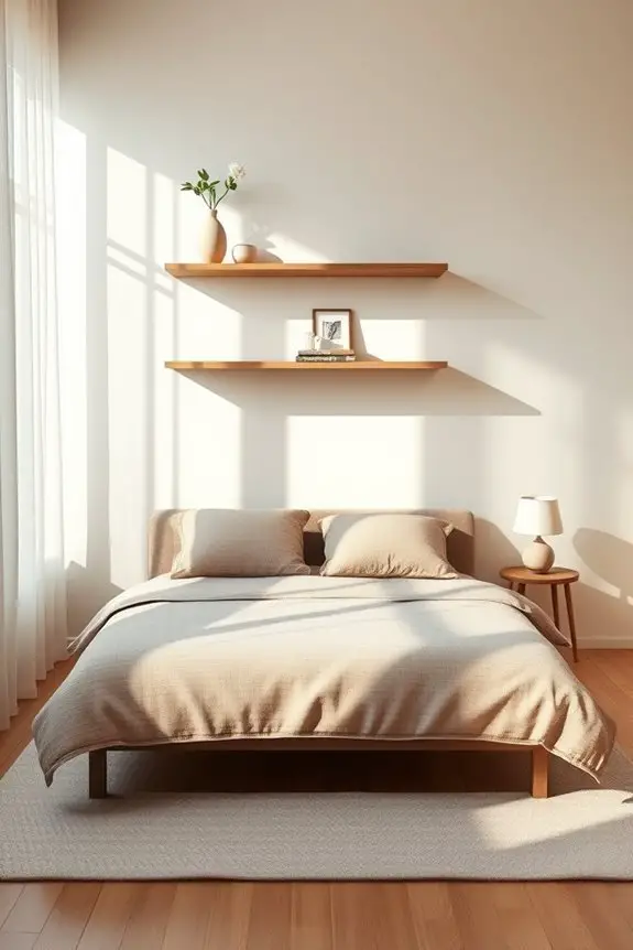 stylish space saving floating shelves