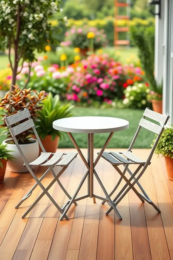 stylish space saving folding tables