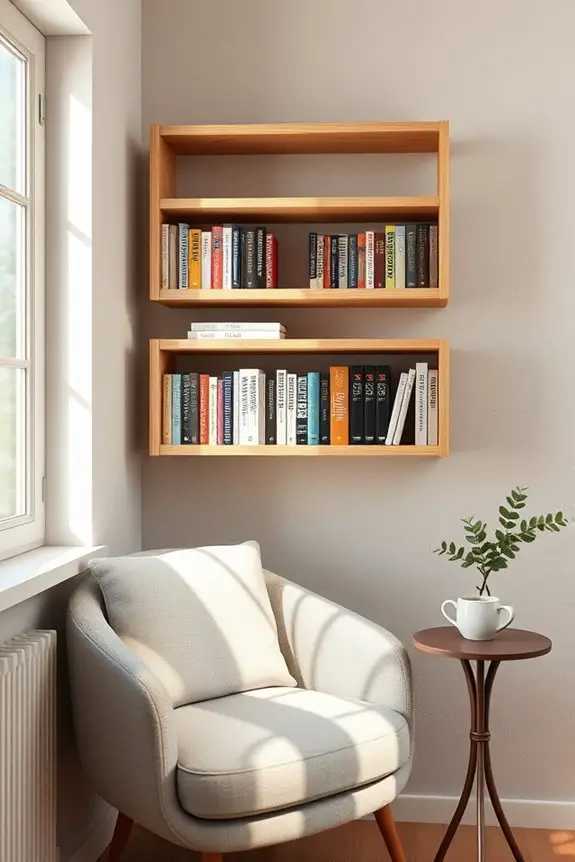 stylish space saving library solution