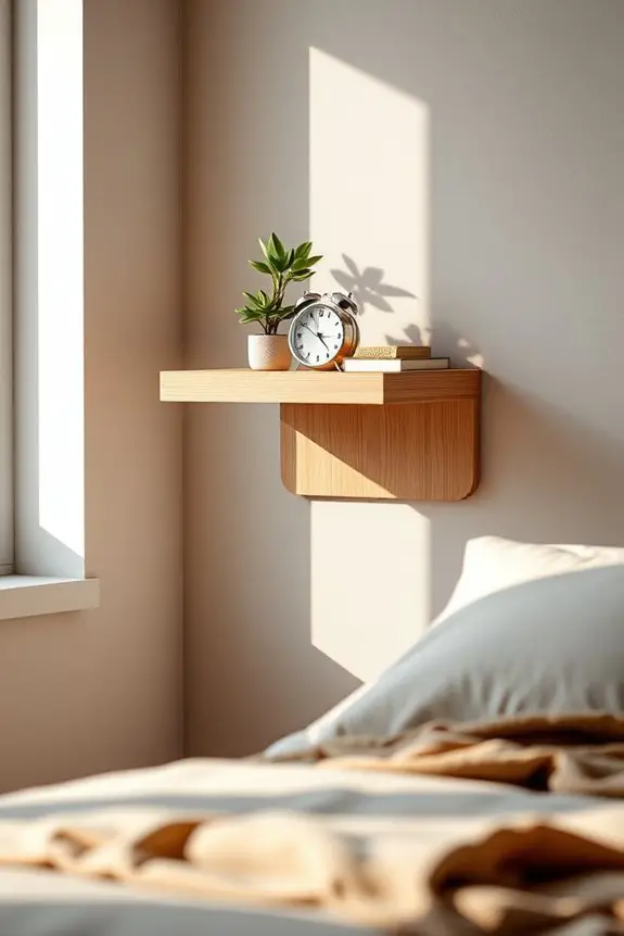 stylish space saving nightstand solution