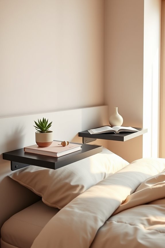 stylish space saving nightstands alternative